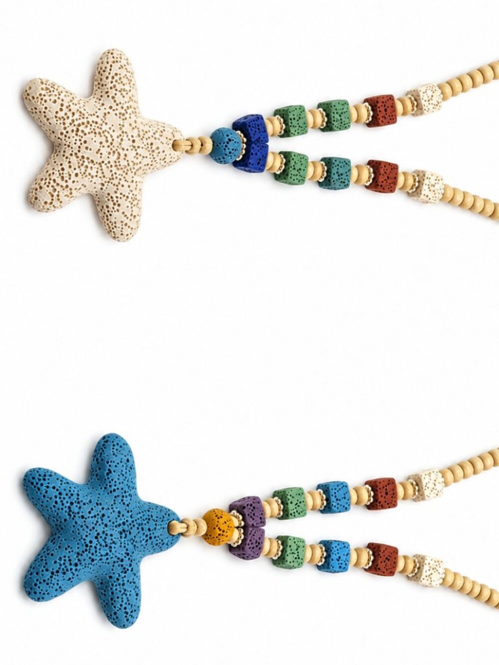 3 for $20 Long necklace choice of color cream or blue sandstone NIP